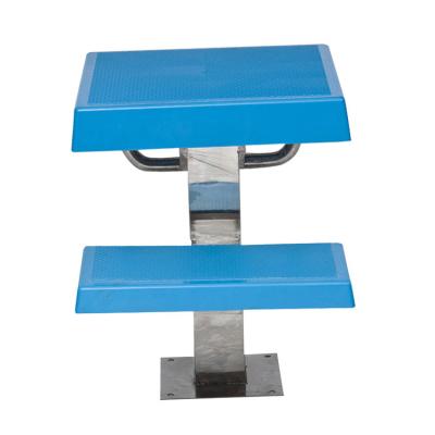 China One-slip Two Steps Stainless Steel Fina Standards Portable Pool Starting Block for sale