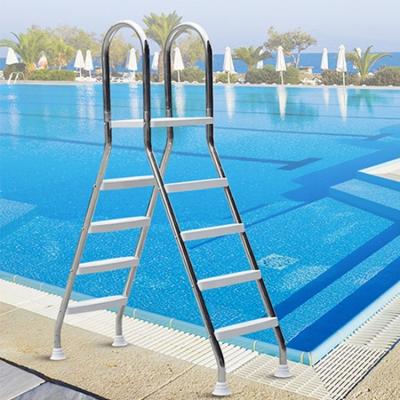 China Stainless Steel Or ABS Plastic Swimming Equipment Double Side Pool Ladder for sale