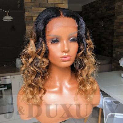 China High Quality Lace Front Wig Wave 1B #27 Human Hair Wave 150% 180% Density Loose Brazilian Hair Wig Wholesale Loose Hair For Black Women for sale