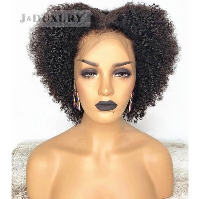 China Afro Kinky Curly Hair Pixie Curly Lace Frontal Wigs For Color Women Short Hair Grade Wig Full Lace Hair Top Wig for sale