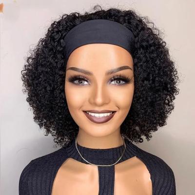 China Jerry Curl Black Short Curly Pixie Cut Hair Wigs For Black Women Headband Wigs For Black Women Afro Headband Wigs for sale