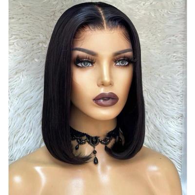 China Cheap Silky Straight Lace Front Human Hair Wigs Short Lead Wave Hair Wigs For Color Women 360 Full Lace T Part Lace Frontal Wig Wholesale for sale