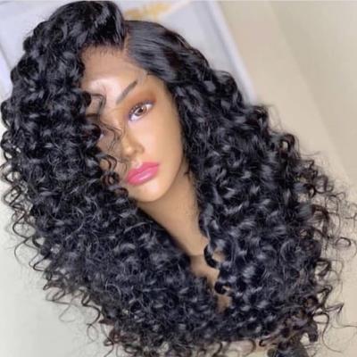 China Spring Curl 5x5 Lace Closure Virgin Deep Curly Hair Wigs 360 Transparent Human Hair 360 Full Lace Human Hairshort Wigs for sale