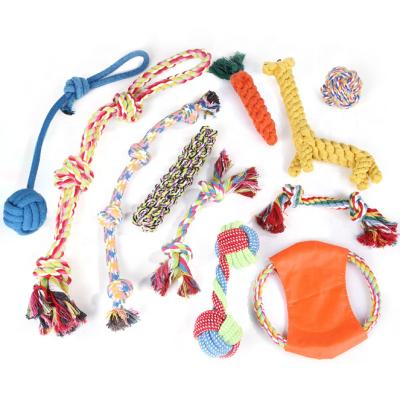 China Sustainable Hot Selling High Quality Dog Cotton Rope Toy Set for sale