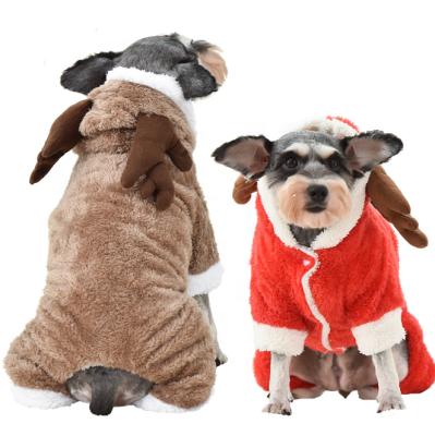 China 2020 Viable New Type Winter Velvet Thicken Dog Christmas Clothes for sale