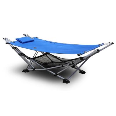 China 2021 Modern Hot Sale Outdoor Garden Stand Steel Frame Folding Camping Hammock Chair for sale