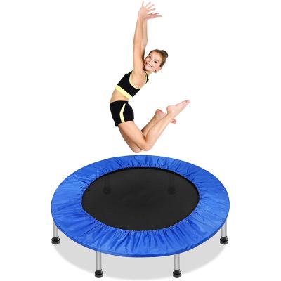 China Without Fitness Indoor Trampoline New Dashine Protective Net Design With Thumb Jumping Safety Pad Bed 40 Foldable Mini Trampoline for sale