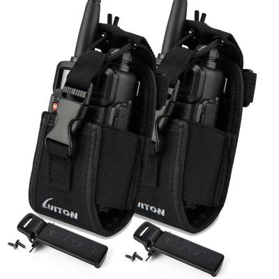 China Waist Hanging Universal Multifunctional Walkie Talkie Carry/Case Bag Belt/Neck Pouch For Two Way Radio Transceiver for sale