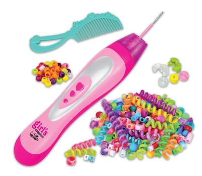 China Eco-friendly Material MBK TOYS Girls Plastic Hair Braiding Set Kid's Hair Braider With Comb And Beader Colorful Beads Hair Set for sale