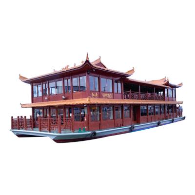 China Steel 300-seat painting boat dining cafe accommodation can be customized space layout for sale