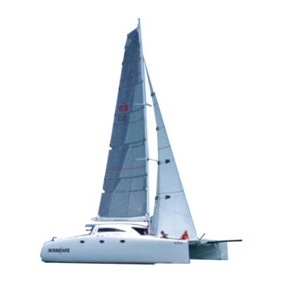 China FiberGlass 41 -foot luxury two -body sailing boat choice of water sports for sale