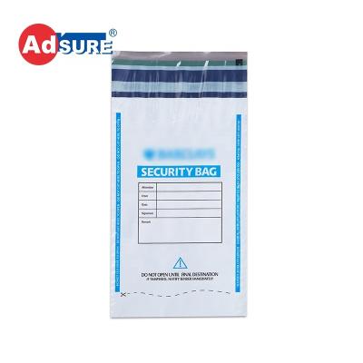 China Cash Security Cash Seals Bags /Custom Printing Bank Deposit Bags Cash Sending Slip Bags for sale