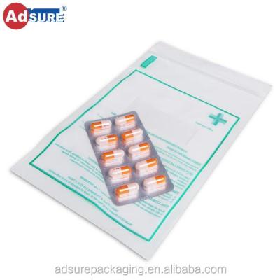 China Medical Self Adhesive Plastic Medicine Envelope Biohazard Specimen Transport Ziplock Bags For Wholesales for sale