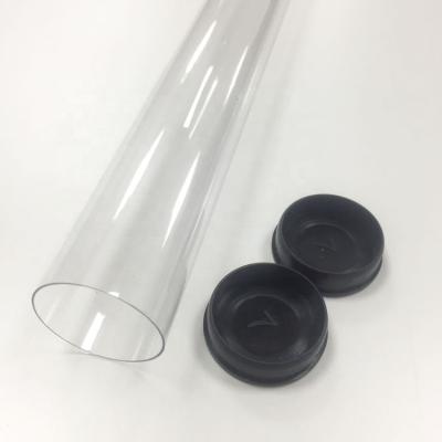 China Non-Toxic Clear Pvc Packaging Tube With Lid Thin Wall Plastic Pipe For Packaging for sale