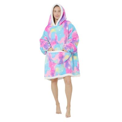 China Oversized Wearable Covering Hoodie Sherpa Blanket Anti-Pull Hoodie Blanket Sweatshirt Warm Hoodie for sale