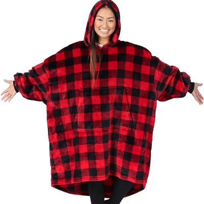 China Anti-wrinkle Pattern Oversized Light Microfiber Wearable Blanket, Unisex Printing Hoodies for sale