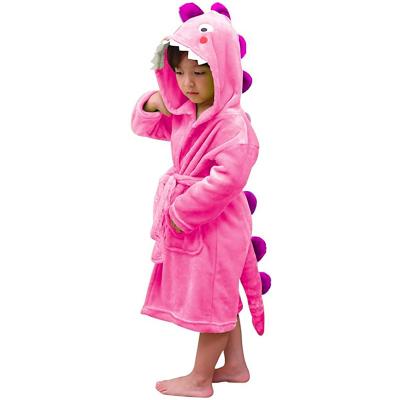 China Thermal Boys Girls Hooded Bathrobe Plush Long Robe Children Soft Animal Sleepwear for sale