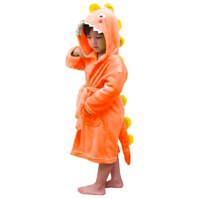 China Kids Thermal Hooded Bathrobe Long Robe Kids Pajamas Dressing Gown Animal Gift for sale