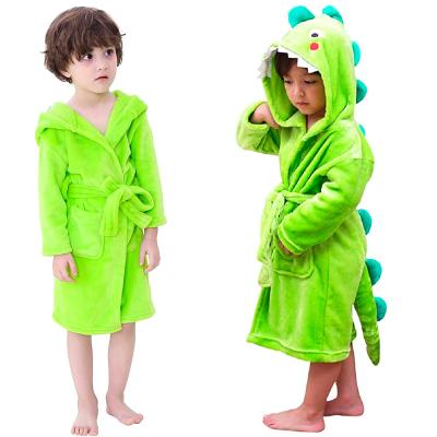 China Wholesale QUICK DRY Boys Girls Hooded Bathrobe Soft Plush Animal Robe for sale