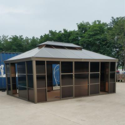 China Patio\garden\balcony\metal outdoor aluminum gazebo with circuit board factory direct sales outdoor gazebo garden tent for sale