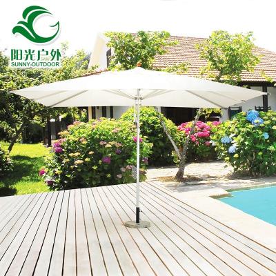 China Modern Outdoor Large 3x4m Umbrella Aluminum Medium Sun Umbrella Parasol For Restaurant for sale