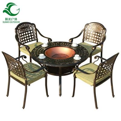 China Modern Outdoor BBQ Grill Table Set For Garden for sale