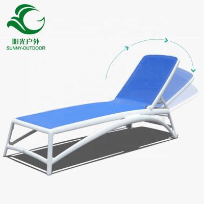 China Antirust Plastic Sofa Chair Outdoor Folding Pool Couch Folding Bed for sale