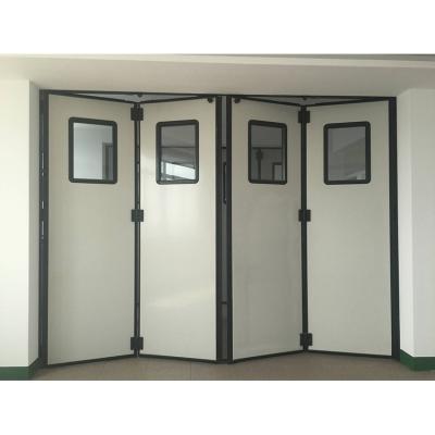 China China Waterproof High Quality Double Panel Insulated Automatic Steel Folding Door for sale