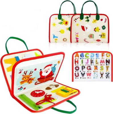 China Eductional Preschool Toys New Design Kids Montessori Educational Toys Felt Busy Board Autism Foldable Toys for sale