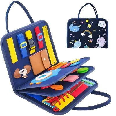 China Eductional Preschool Toys 2023 Latest Customizable Felt Learning Board For Kids Hand-eye Coordination Training for sale