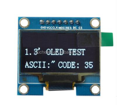 China 7pin/4pin SPI/I2C iic interface white color 1.3 inch oled module 35.50x33.70x2.60 mm (max) for sale