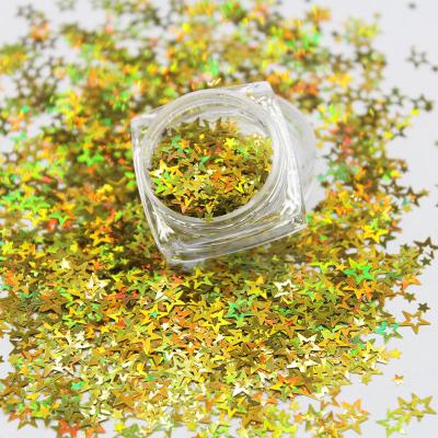 China Eco-friendly material and easy apply new laser star sequin nail art DIY jewelry hollow cavity 3D decoration nail supplies for sale