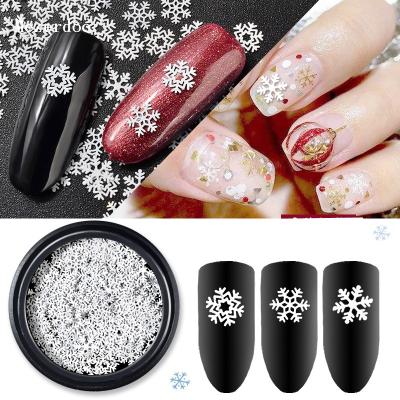 China Nail Art Wooden Snowflake Shaped Dazzle Nail Sticker Super Thin Christmas Theme Christmas Theme Decoration for sale