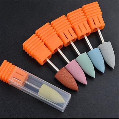 China Nail Drill Bit Silicone Nail Drill Bit Files Nail Buffer Burr Mills Rotary Cutter For Manicure Drill Accessories Foot Polishing Tools for sale