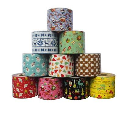 China Eco-friendly Material And Easy Apply 10Roll Nail Foil Set 50M*4CM Mix Snow Flower Elk Colorful Gift Santa Christmas Nail Transfer Foil for sale