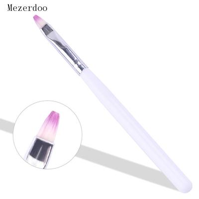 China UV Nail Art Tool Pen Gradual White Handle Nail Gel Nail Brush Drawing Painting Manicure for DIY Nails for sale