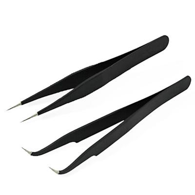 China Eco-Friendly Custom Nail Art Manicure Tool Lahes Tweezers Private Label Volume Tweezers Eyelash Extension Tweezers for sale