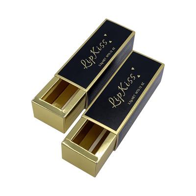 China Recyclable Para Decoracion De Flores Custom Clamshell Packaging Gift Box White Wine Paper Pastry Card Bronzing Custom Lipstick Packaging for sale