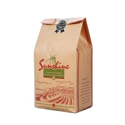 China Factory Supply Convenient Price Oil Proof Kraft Paper Food Delivery Packaging Bags for sale