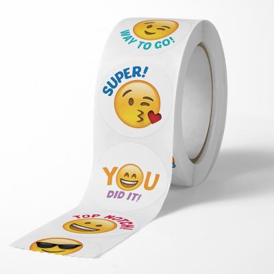 China Waterproof Paste Store Kraft Paper Order Sales Seal Shampoo Label Supply Essential Teachers and Children Assign Toys Smiley Face Sticker for sale