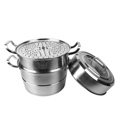 China Sustainable 30cm Latge Capacity Household Double 3 Row Sauce Pot Steaming Pot for sale