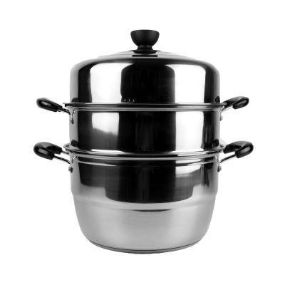 China Sustainable Thickedned Stainless Steel Household Cookware Boiler Steamer Pot for sale