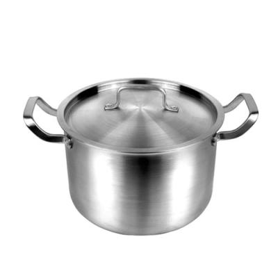 China Viable Tri-Ply Stainless Steel Clad Stock Pot SoupPot With Stainless Steel Lid for sale