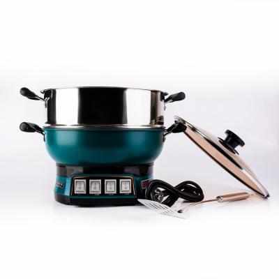 China Commercial Restaurant No Stick Stainless Steel Electric Food Steamer Pot And Pan With Rice Steamer for sale