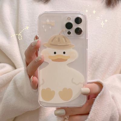 China Soft original cartoon transparent case for iphone 13 12 11 pro XR max X XS 7 8 plus cute cheap cover for sale