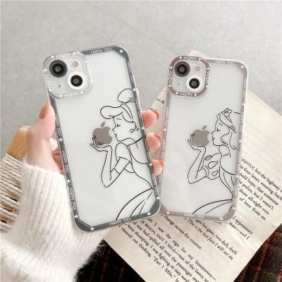 China Pretty princes soft case for iphone 13 12 11 pro XR max X XS 7 8 plus cute cheap cover for sale