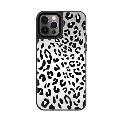 China Soft Phone Case For iphone 11 X pro xr 7 8plus fashionable leopard print mirror 13 max apple 12 for sale