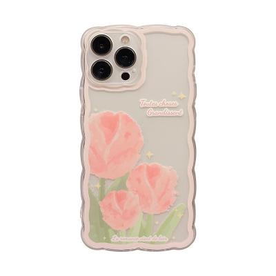 China Soft phone case for iphone flowers large enough waves 12 8 max apple 13pro shell 11 x xr 7 cover plus for sale