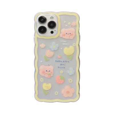 China Soft case for iphone cute cartoon strawberry flower apple 13pro phone shell 11 x max max single xr 8p for sale