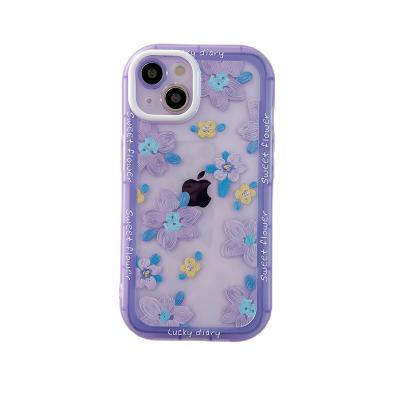 China Ins Flowers Soft Case For iphone 13 12 11 Pro Max XR X XS 7 8 Plus Cute Cover for sale